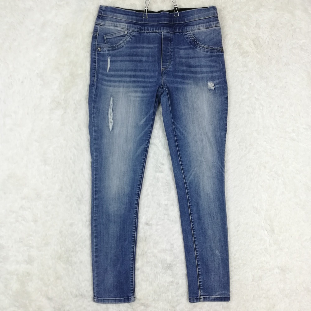 Mac And Me Womens Jeans Skinny Ankle Jegging Blue Denim Pull On‎ Flex Waist 6